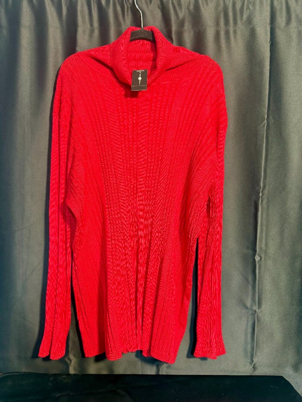 NWT Ashley Stewart Red Ribbed Turtleneck 34/36